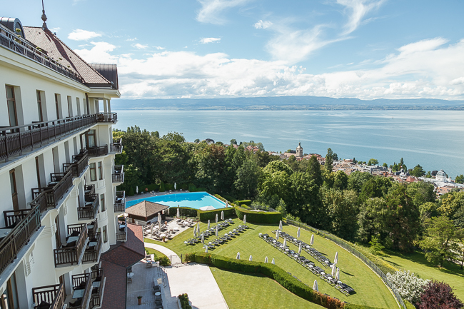 Mit evian in Évian-les-Bains am Genfer See